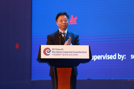 Wang Hong, Director of SOA, delivered a speech at the opening ceremony of the forum